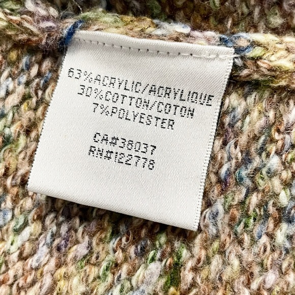 Puli Women’s Big Button Knit Sweater Vest Brown Multicolor Turtleneck S NWT - Picture 8 of 8